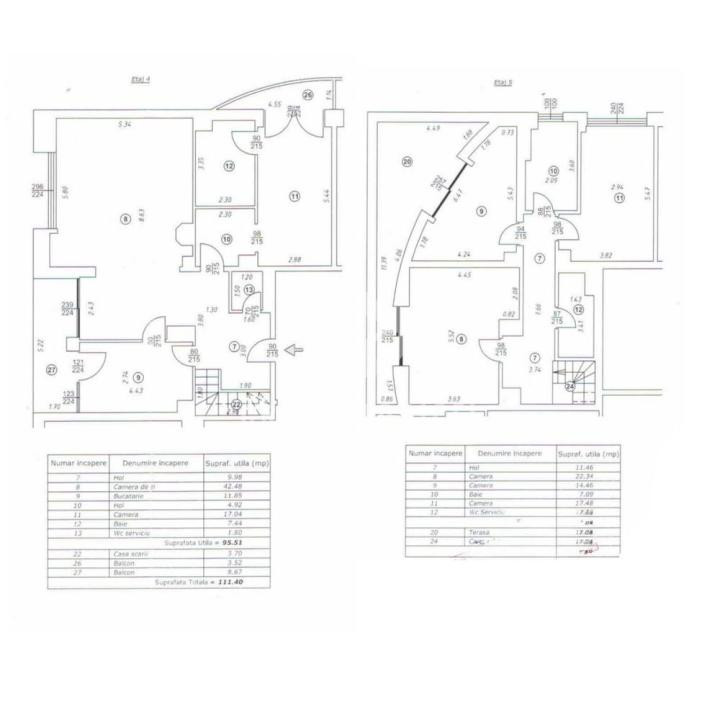 Vanzare duplex 210 mp - 5 camere - garaj subteran  - bloc 2012 - Primaverii
