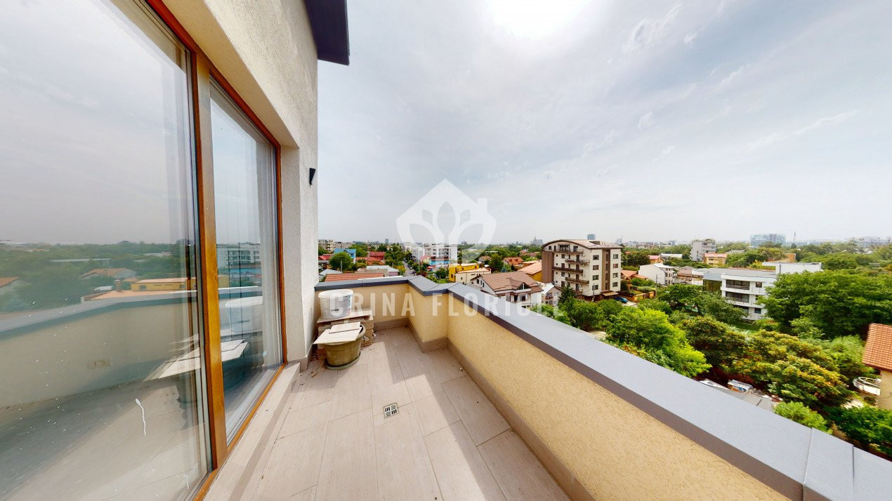 Apartament 4 camere tip penthouse, terasa 63 mp, -Baneasa