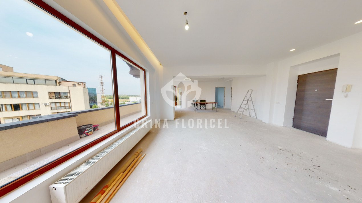 Apartament 4 camere tip penthouse, terasa 63 mp, -Baneasa