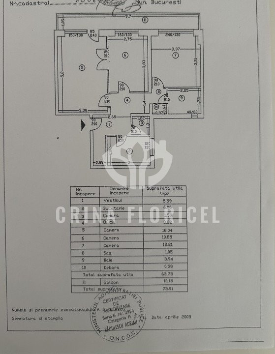 Vanzare apartament decomandat  3 camere - Dorobanti